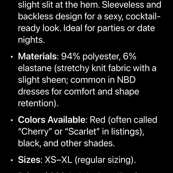 NBD Vibrant Red Backless Dress - Picture 7 of 8